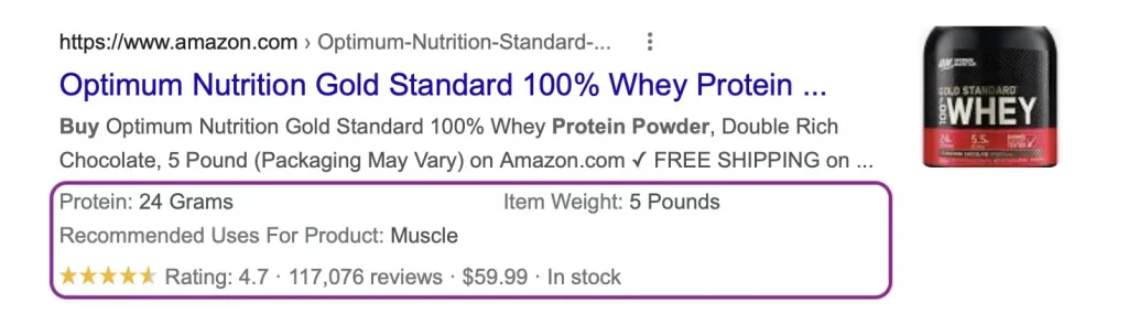 Products with Rich Snippets - Search Intent