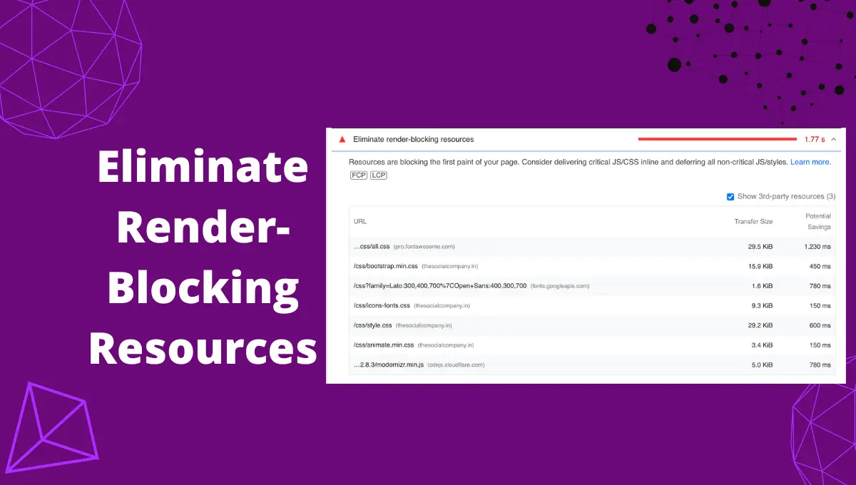 How to Fix Eliminate Render-Blocking Resources