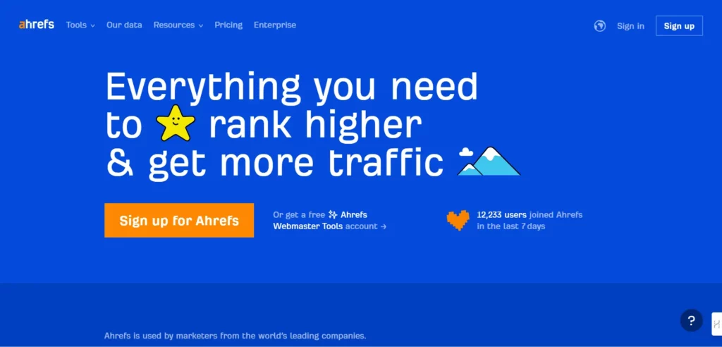 Ahrefs Growth marketing tool