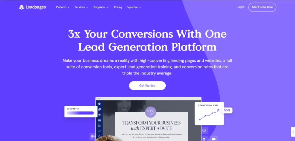 Leadpages growth marketing tool
