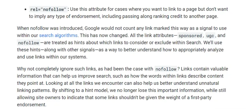 No Follow link-Google Guidelines